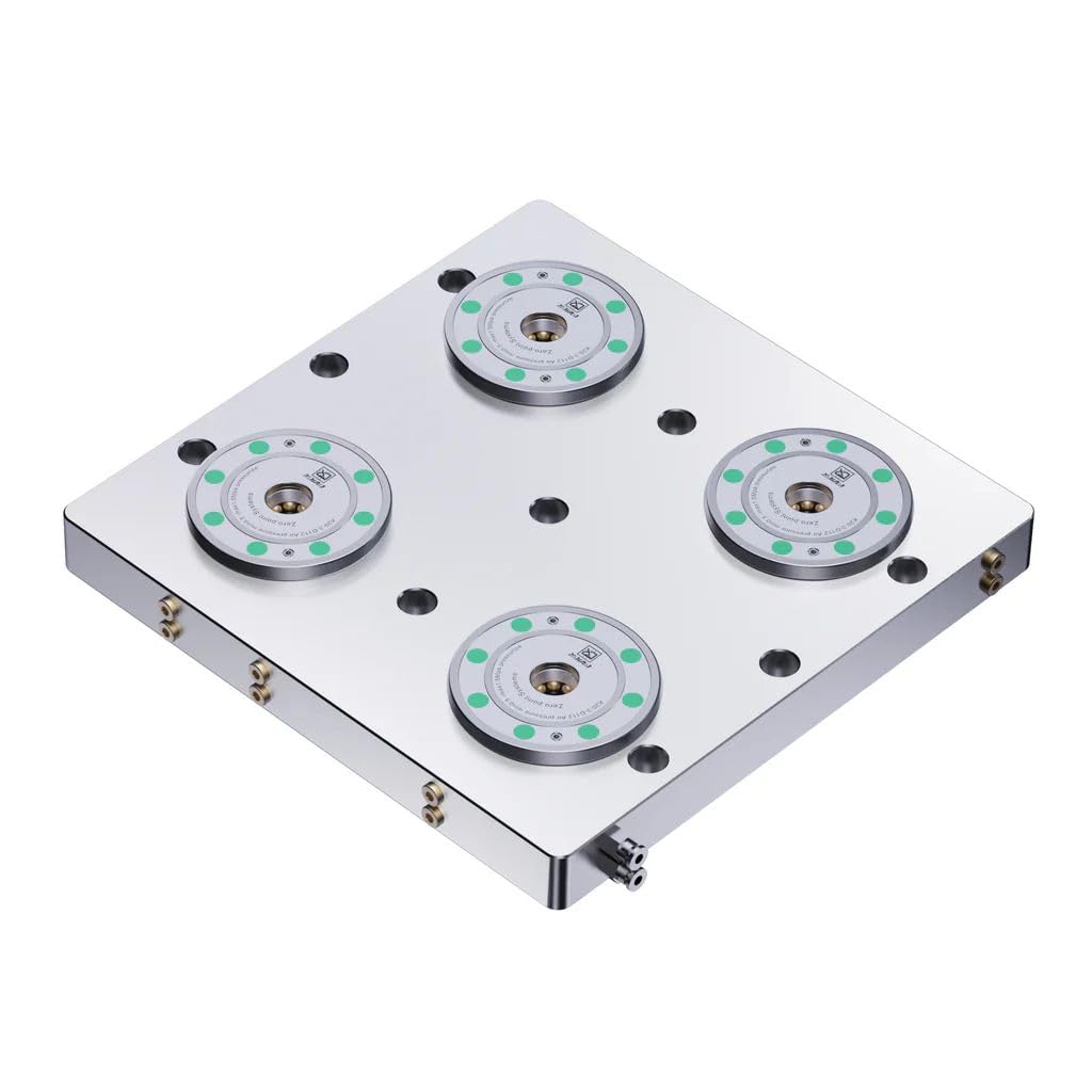 XINDIAN Three Axis Four Axis High Precision Pneumatic Zero Point Quick Replacement Fixture CNC Batch Part Processing Chuck Bridge Plate, Customizable. (K20.3-C1)