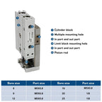 MXQ12 Series air Slide Table Dual Rod Rail Pneumatic Cylinder MXQ12-10 MXQ12-70A/AS/AT/B/BT/BS(MXQ12-50)
