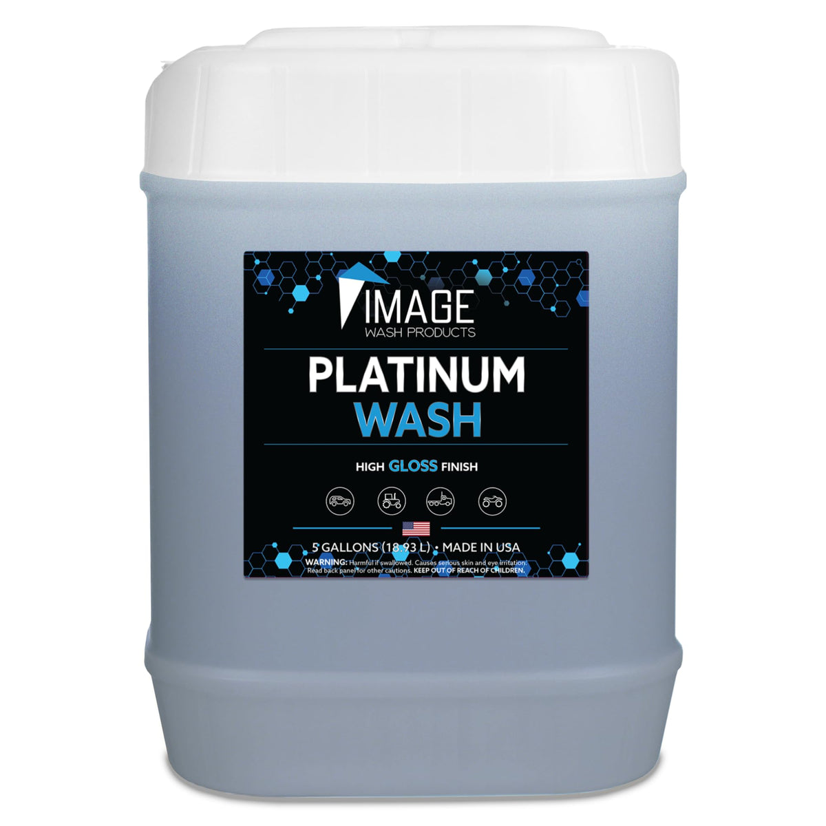 Image Wash (5-Gallon) Platinum Wash Car Soap Concentrated pH-Neutral Foam Soap for Foam Cannon & Bucket wipe Safe for Wax Ceramic Coatings High Lubricity Biodegradable Formula with Bubble Gum Scent