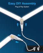 Hexagon led Lights: DIY Ceiling LED Light Hexagon Garage Lights 63070LM