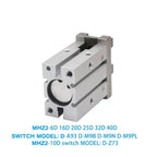 MHZ2 Finger Claw Pneumatic Parallel clamp MHZ2-6D MHZ2-10D1 MHZ2-16D2 MHZ2-20D1 MHZ2-25D3 MHZ2-32D2 MHZ2-40D(MHZ2-40D1)