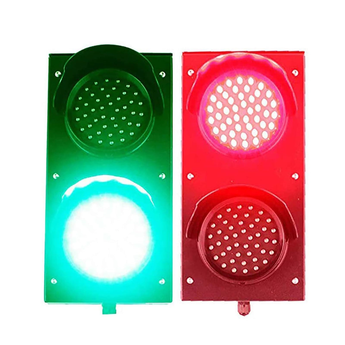Industrial LED Traffic Signals, 2 in 1 Red/Green Stop and Go Light, 200mm(8 in) Traffic Light, Industrial Circulation Light Lamp for Wall (Color : 12v)(220v)