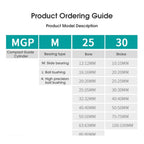 MGPM Pneumatic Compact Cylinder MGPM50 MGPM63 Stroke 50/75/100/125/150/200 MGPM(Stroke 50mm,Bore 50mm)