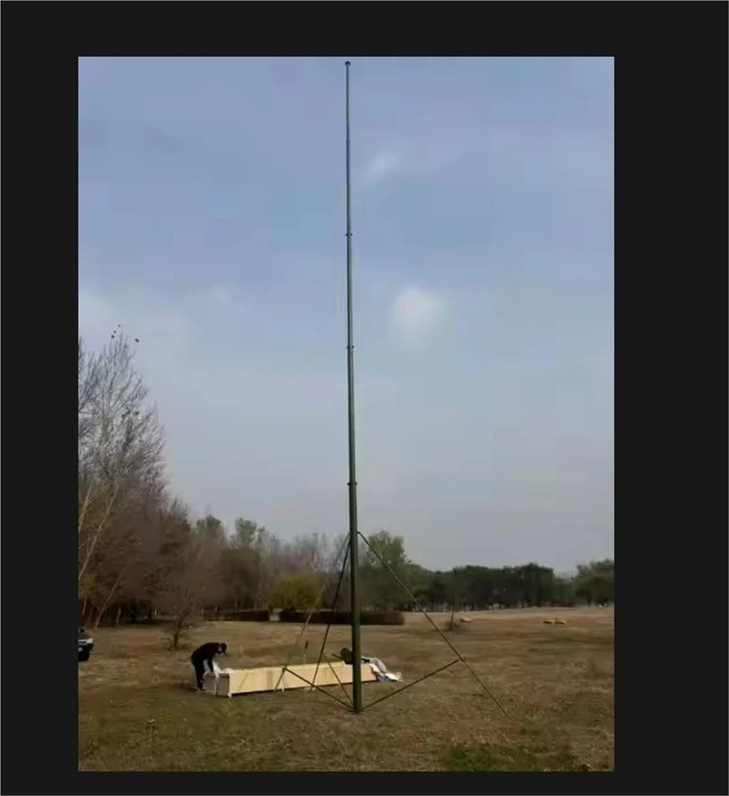 4m to 35m Manual Wind Up Telescopic Light Antenna Tower Mast with Tripod Outdoor Lighting