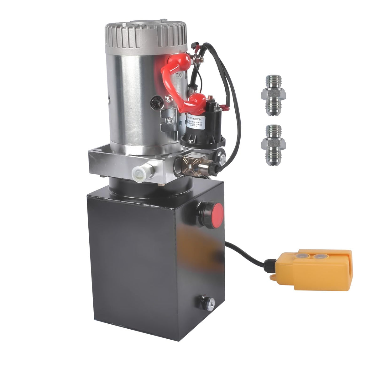 4 Quart Single Acting Hydraulic Pump DC 12V for Dump Trailer Power Lift 2.1HP 3200 PSI Mixizap
