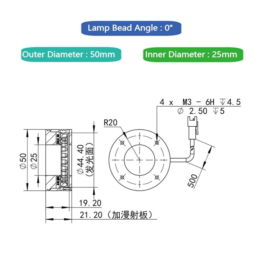 Machine Vision Inspection LED Light Angle Detection