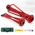 Heavy Duty Pex Piping Uncoiler, Multi-function Folding Tube Dispenser, 360° Rotation, Anti-kink Tubing, Foldable Pipe Dispenser, For Potable Water & Floor Heating Pipes Single Bearing Kit 3