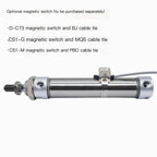 Flat-end MA 16 Type Pneumatic Cylinder Stroke 25 50 100 125 150 200 mm Stainless Steel Double Action Mini Air(Stroke 500mm)