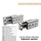 Double Rod Guide Rail Slide Pneumatic Cylinder MXS12-100 MXQ16 MXS12L MXQ16L bore 12 16mm Stroke 10-125mm Slide Cylinder(MXS16L)