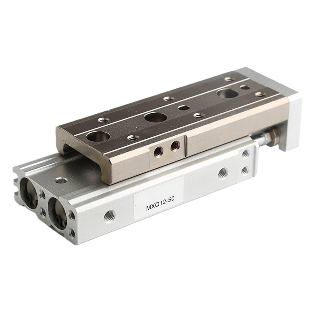 DEBLAN Air Slide Table Dual Rod Rail Slide Air Pneumatic Cylinder MXQ6 MXQ8 MXQ12 MXQ16 MXQ20 MXQ25 Stroke 10 20 30 150mm (Color : Stroke 125mm, Size : MXQ25)