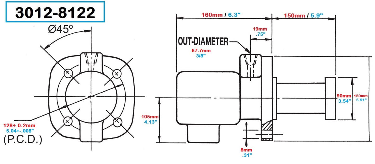 Vertex 3012-8122 1/8 HP Deep Under Water Coolant Pump, 110V/1 Phase