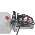 6 Quart 12V Double Acting Electric Hydraulic Pump, Power Unit with 6L Tank Repair Medium-Sized Lifting Platforms All Dump