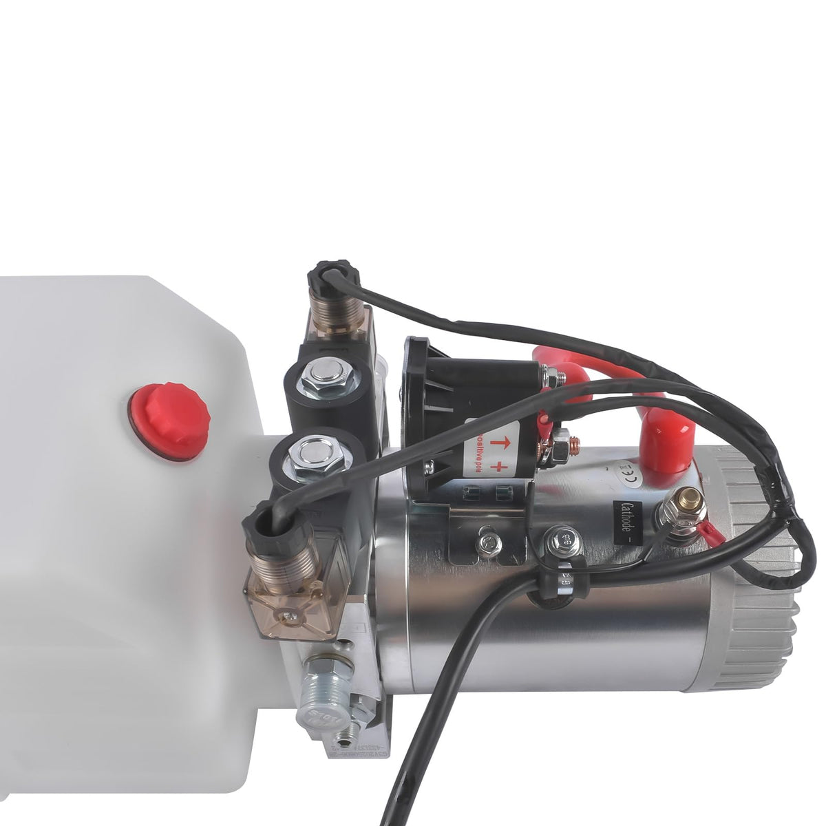 6 Quart 12V Double Acting Electric Hydraulic Pump, Power Unit with 6L Tank Repair Medium-Sized Lifting Platforms All Dump
