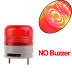 1PCS Red Yellow Green Blue Single Flashing Signal Warning DC12V24V LED Indicator Lamp with Buzzer/No Sound Small Security Alarm Light(Red NO Buzzer,200w)