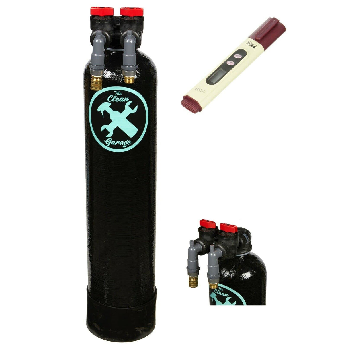 Clean Garage The Spot Free Car Wash System 100 | Deionized Water DI Rinse | Bypass Head & TDS Meter Included