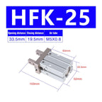 Parallel Style Pneumatic Air Gripper HFK10 HFK16 HFK20 HFK25 HFK32 HFK40Cylinder Double Acting Gripper Cylinder(HFK-25)