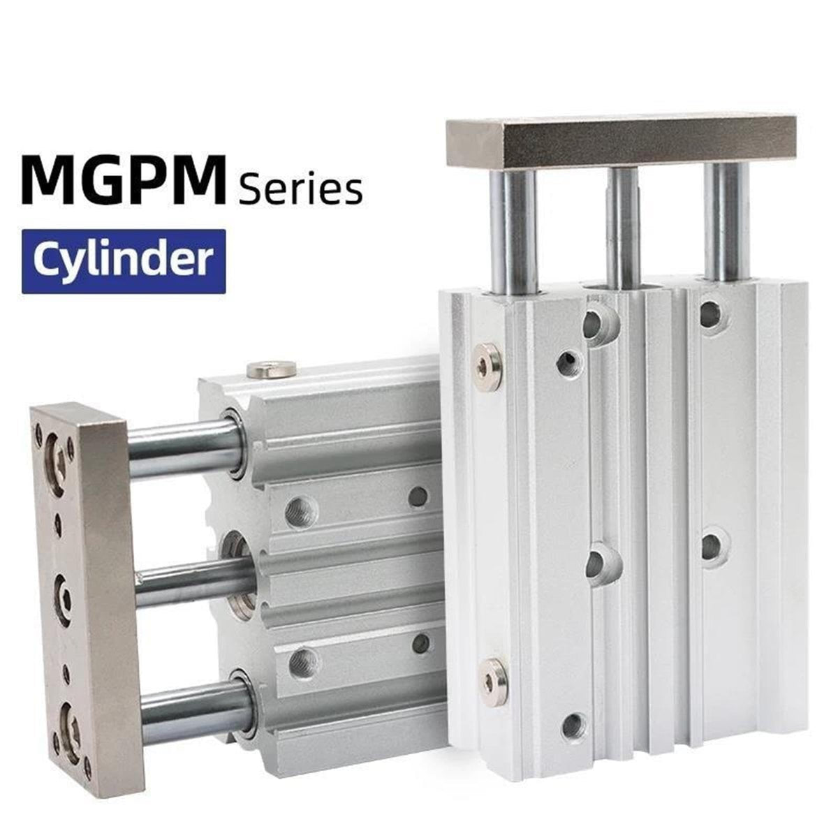 Compact Pneumatic Guide Cylinder, Double‑Action, Bore 12‑80mm, Stroke 10‑300mm(60mm Stroke,MGPM50)