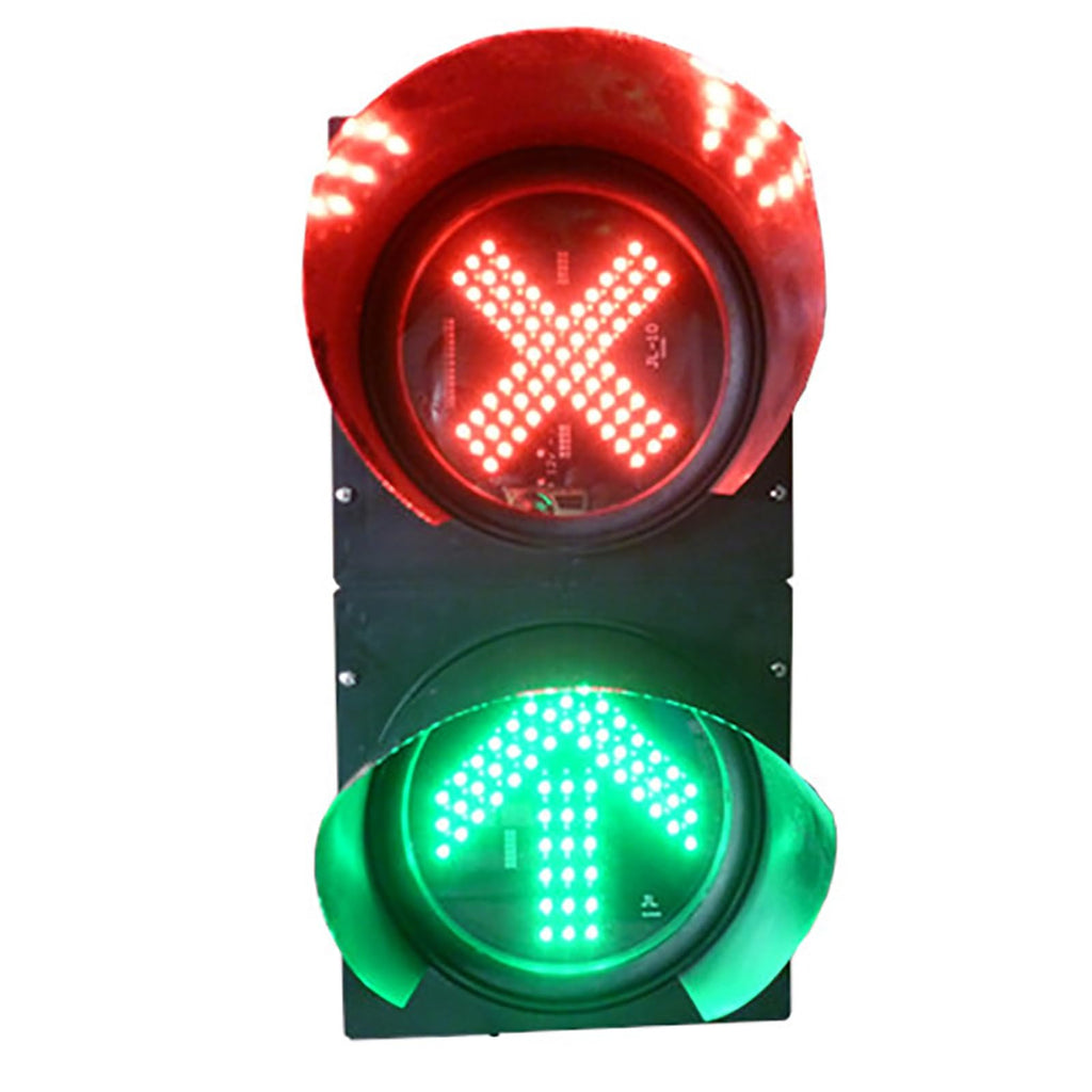 LED Traffic Indicator Light, Traffic Light, Teaching Lamp for Wall, 2-Lights Block Signal Red/Green Stop Light, Ideal Accessory for Road ty Awareness (Color : 200mm-12v)(200m 110v)