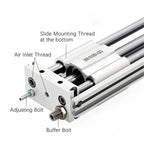 CDY1S Bore 10mm Stroke 50-1500mm Magnetic Coupling Rodless Air Pneumatic Cylinder Piston Be Customized Part(Stroke 1300mm)