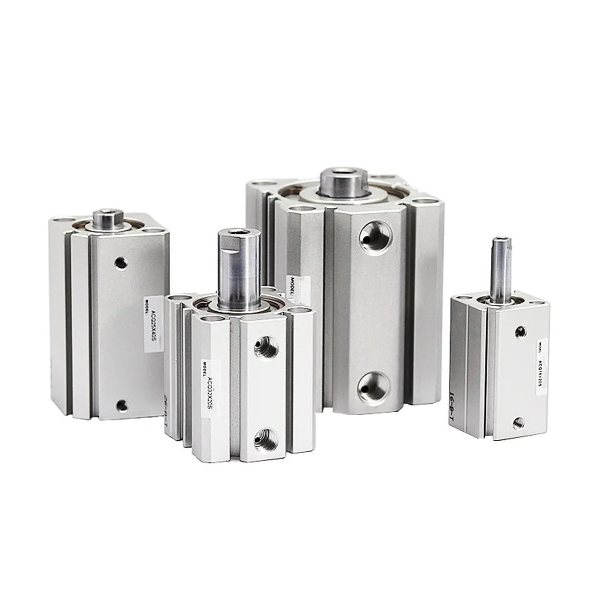12 16 20 25 32 40 50 63 80 100 Bore Size 12-100mm Stroke 5-50mm Piston Compact Pneumatic Air Double Acting Cylinders 1Pcs