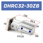 1 Pcs Pneumatic Side Hinge Flip Cylinder Manipulator Accessories FCZ20-20ZB DHRC32-30LB DHRC40-40L (Color : DHRC32-30ZB)
