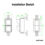 100mm(4inch) Industrial LED Traffic Stop Light, Traffic Light, Red/Green Dock Bay Indicator Warning Light, Car and Pedestrian Road Signs (Color : Manual Control, Size : 110v)(Circulation Light,12v)