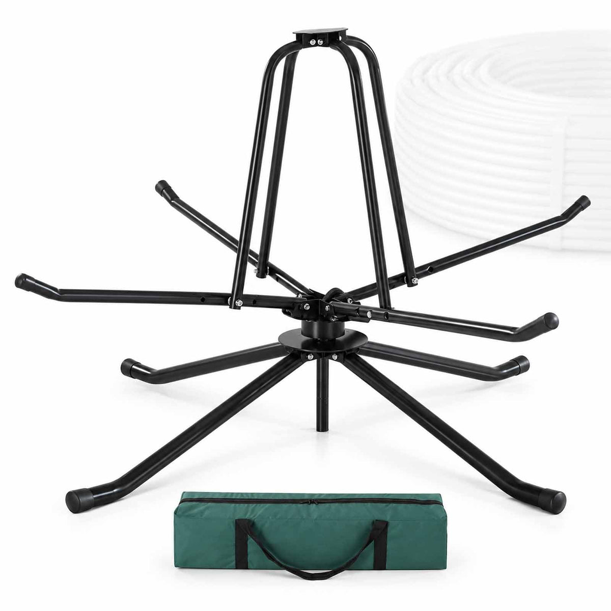 Heavy Duty Pex Piping Uncoiler, Multi-function Folding Tube Dispenser, 360° Rotation, Anti-kink Tubing, Foldable Pipe Dispenser, For Potable Water & Floor Heating Pipes Single Bearing Kit 3