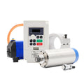 1.5kw ER16 Water Cooled Spindle kit 80x220mm 4 pcs Bearings 0.01mm Accuracy & 1.5kw Drive & Holder & 75w Pump(QL-VFD,380v)