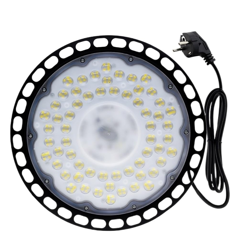 UFO Floodlight LED Industrial Lamp High Bay Light Waterproof Lampara for Market Warehouse Garage Gym Workshop Lamp(200W,White)