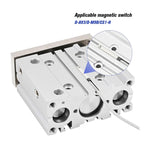 Bore 25mm Stroke 20-200mm MGPL25 Compact Guide Cylinder Thin Three axis air Pneumatic Cylinder with Guide Rod(125mm Stroke,MGPL25)