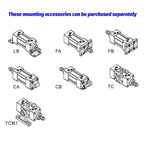SU32 SU40X75S SU50X100-S Series Bore 32 40 50mm Stroke 25-300 Air Cylinders Double Acting Single Rod Pneumatic Cylinder SU32X175(X250S,SU50)