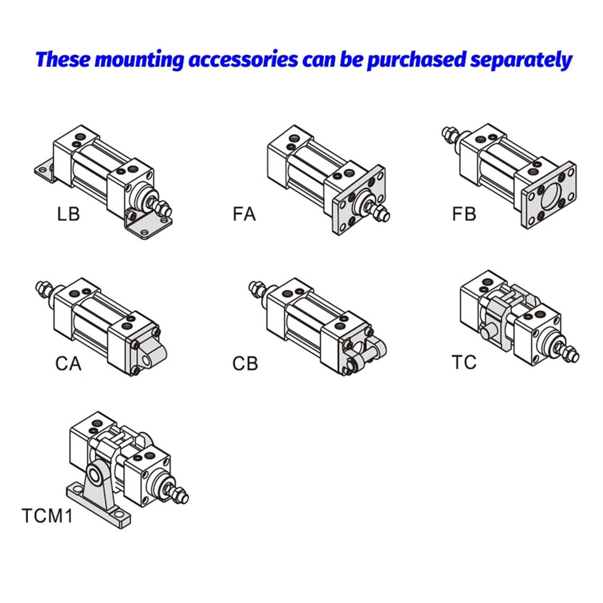 SU32 SU40X75S SU50X100-S Series Bore 32 40 50mm Stroke 25-300 Air Cylinders Double Acting Single Rod Pneumatic Cylinder SU32X175(X250S,SU50)
