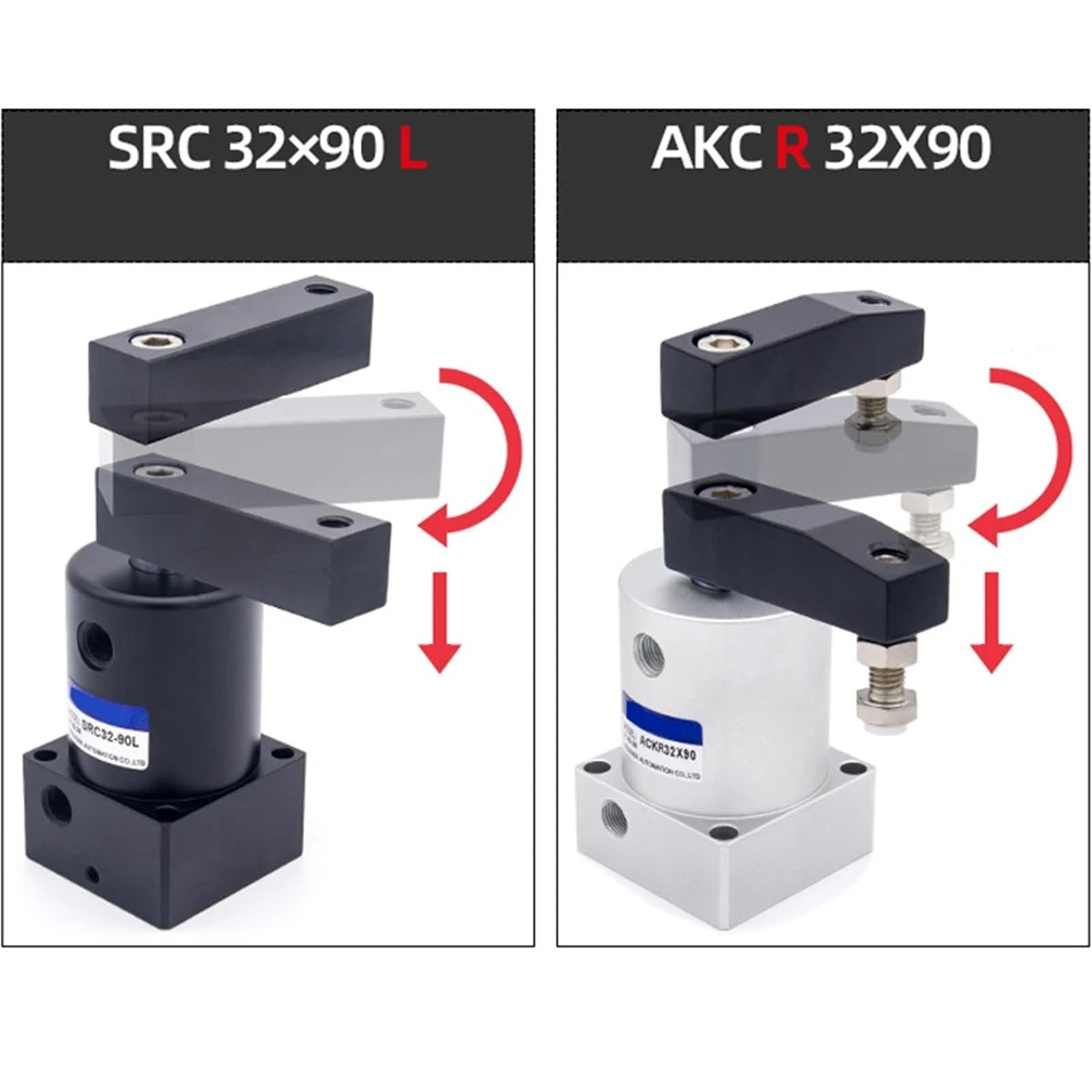 ACK SRC Pneumatic Rotary Clamping Air Cylinder ACK25 ACK32 ACK40 ACK50 ACK63 SRC25 SRC32SRC40 SRC50 SRC63(SRC50,-90L)