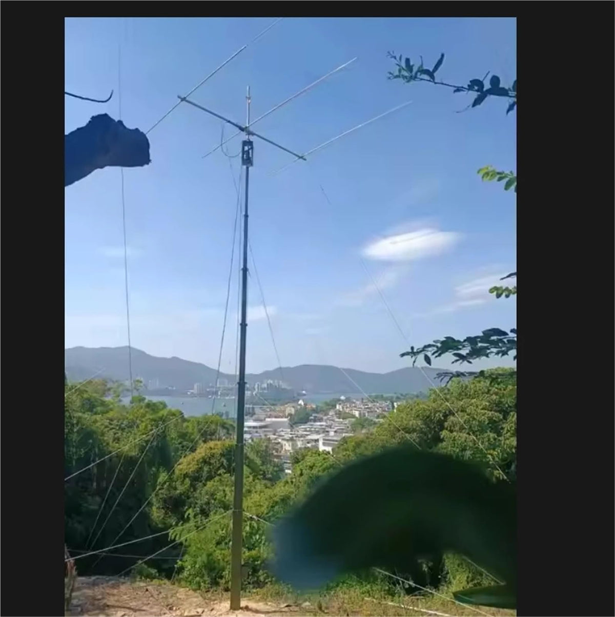 4m to 35m Manual Wind Up Telescopic Light Antenna Tower Mast with Tripod Outdoor Lighting