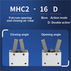 MHC2 Type Air Gripper Claw Pneumatic Cylinder Robot Gripper Double Action MHC2-10D MHC2-16D MHC2-20D MHC2-25D MHC2-32D(MHC2-32D)