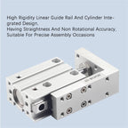HLH6/10/16/20 Air Side Table Rail Type Pneumatic Cylinder Piston5S/10S/15S/20S/30S/40S/50S/60S(Stroke 5mm,Bore 20mm)