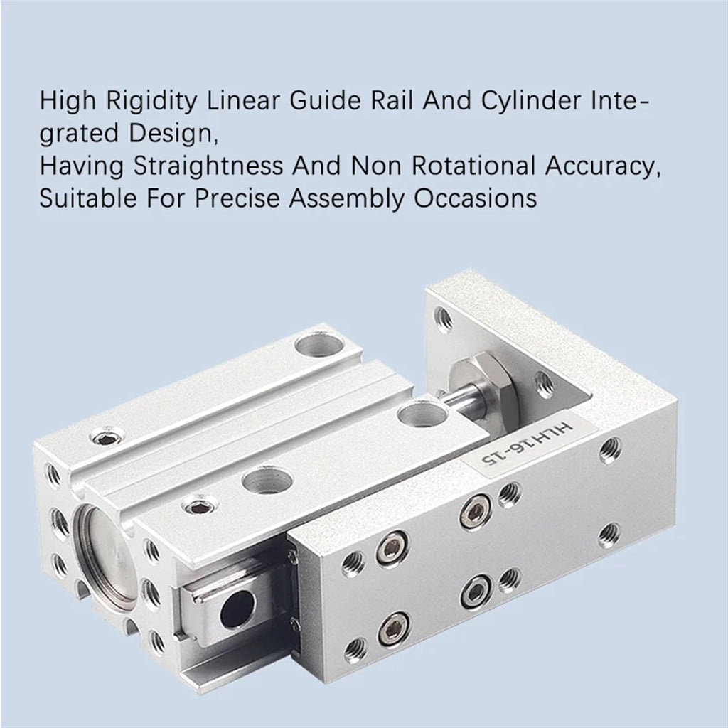 HLH6/10/16/20 Air Side Table Rail Type Pneumatic Cylinder Piston5S/10S/15S/20S/30S/40S/50S/60S(Stroke 50mm,Bore 6mm)