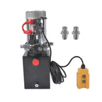 4 Quart Single Acting Hydraulic Pump DC 12V for Dump Trailer Power Lift 2.1HP 3200 PSI Mixizap