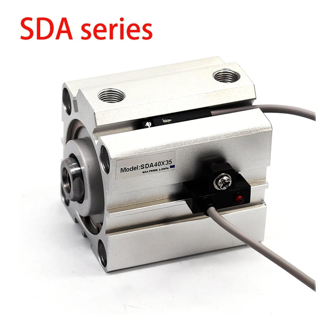 Air Pneumatic Cylinder in The Spring SDA Compact Type 16 20 25 32 40 50 63mm Bore to 5 10 15 20 25 30 35 40 45 50 Stroke(Stroke 40mm,Bore 80mm)