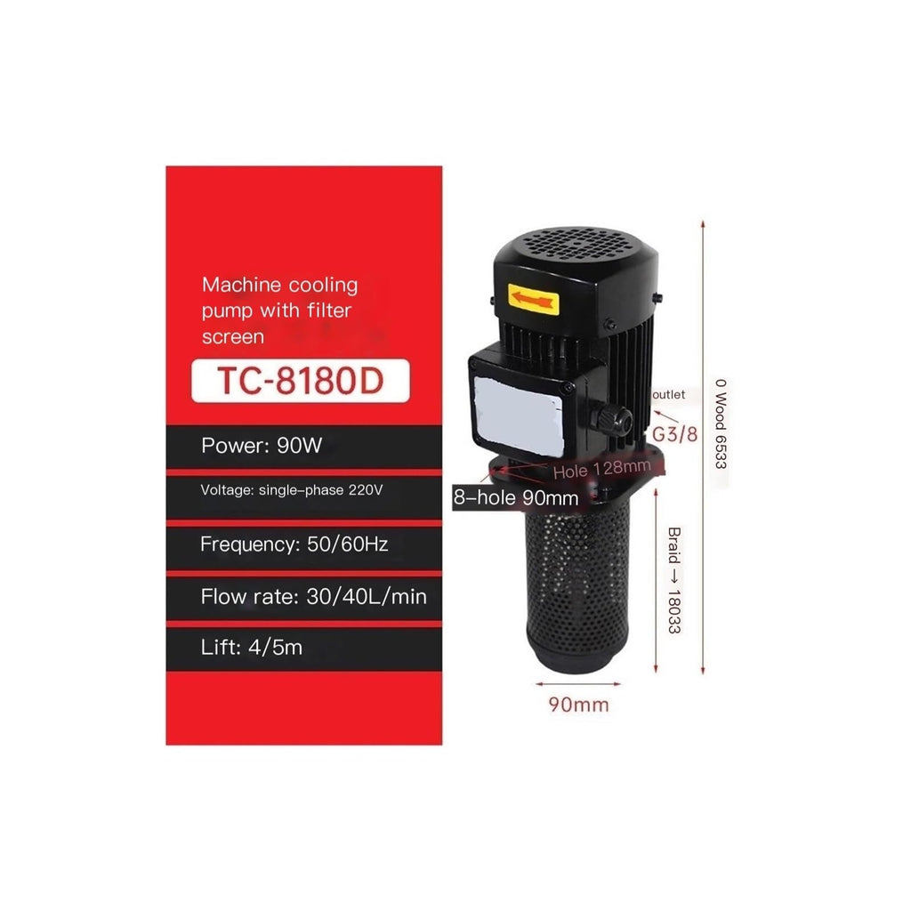 90W 3-Phase Coolant Circulation Pump for CNC Lathe Milling Machine(TC-8180J 90W)