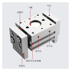 MHL2 Double Acting Pneumatic Gripper Replacement T Type Air Gripper 10D/16D/20D/25D/10D1/16D1/20D1/25D1(MHL2-10D2)