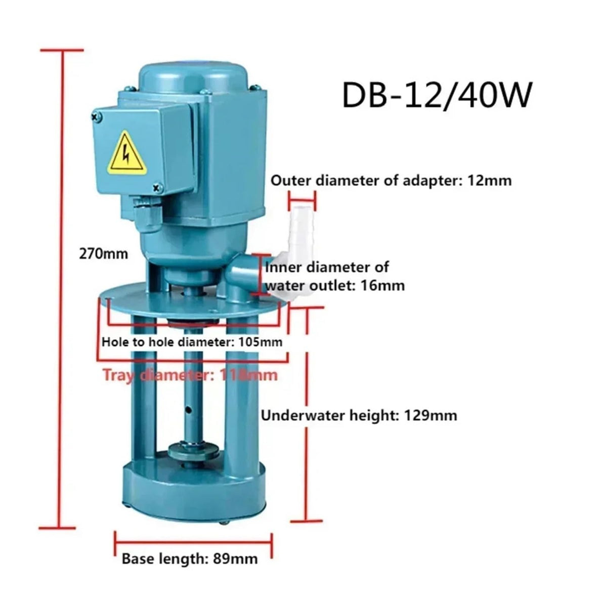 12L/min Machine Tool Cooling Pump Lathe Oil Pump 220V 380V 40W For Flushing Cooling Medium(380V)
