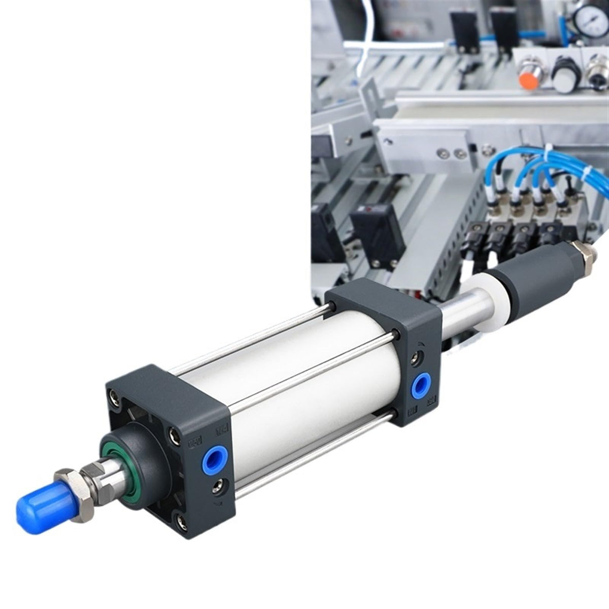 1pcs Series Bore32/40/50/63/80/100 Pneumatic Air Cylinder Dual-axis Double Acting Type(Bore63mm,Stroke50-50)