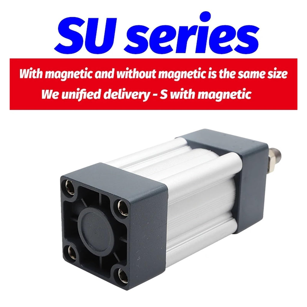 SU32 SU40X75S SU50X100-S Series Bore 32 40 50mm Stroke 25-300 Air Cylinders Double Acting Single Rod Pneumatic Cylinder SU32X175(X300S)