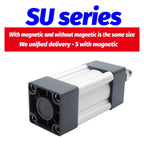SU32 SU40X75S SU50X100-S Series Bore 32 40 50mm Stroke 25-300 Air Cylinders Double Acting Single Rod Pneumatic Cylinder SU32X175(X300S)