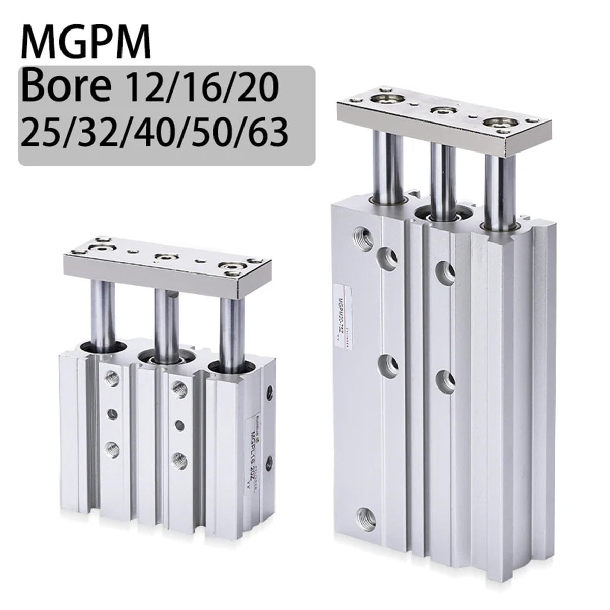 Pneumatic Compact Guide Air Cylinder MGPM 12/16/20/25/32/40 Stroke 10/20/30/40/50/75/100/125/150/200MM 1PCS(Stroke 75mm,Bore 40mm)