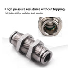 10PCS 304 Stainless Steel Pneumatic Connector PM Partition Metal Quick Coupling Plug 4 6 8 10 12 16mm Trachea Connector joyous(PM-16,50 pcs)
