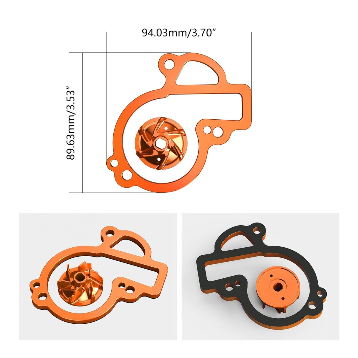 Compatible With 2024 450 SX-F Oversized Water Pump Impeller Cooler Kit 450 500 EXC-F XCF-W SX-F XC-F 17-24 450 SMR 21-2024 500 XW-F 2024(Black)
