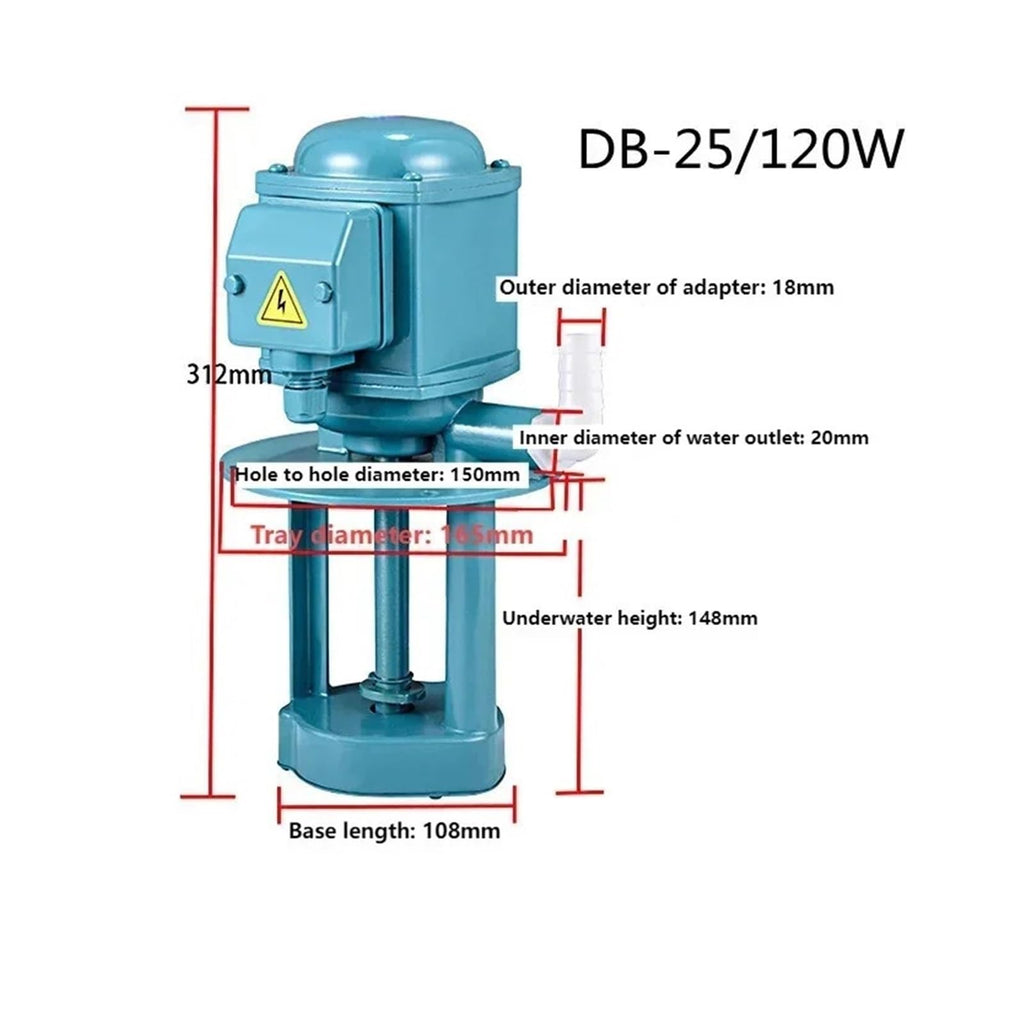 220V 380V 120W 25L/min Machine Tool Cooling Pump Lathe Oil Pump For Flushing Cooling Medium(220V)