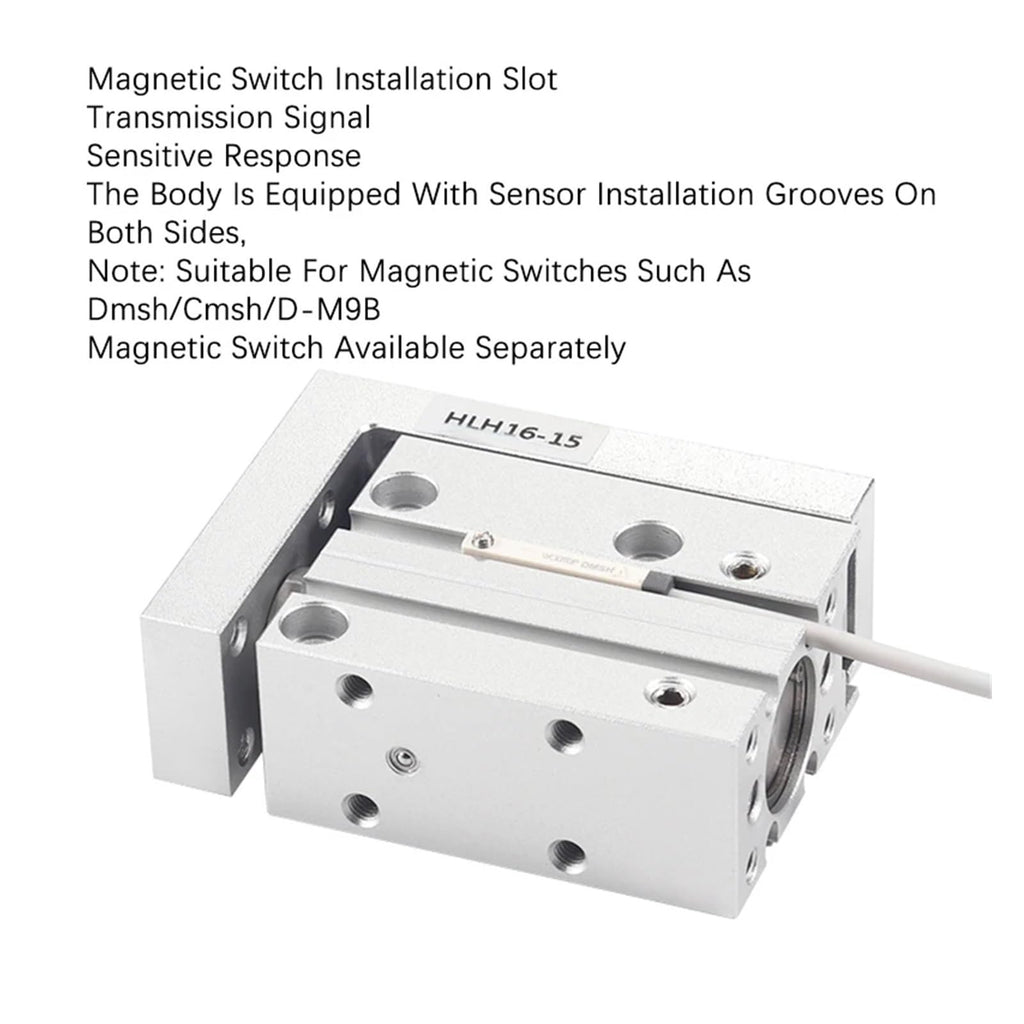HLH6/10/16/20 Air Side Table Rail Type Pneumatic Cylinder Piston10S/15S/20S/30S/40S/50S(Stroke 50mm)